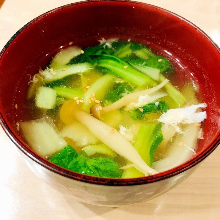 ★お吸い物★しめじとチンゲン菜